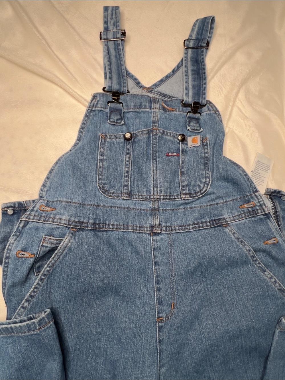 Carhartt Light Wash Denim Bib Overalls